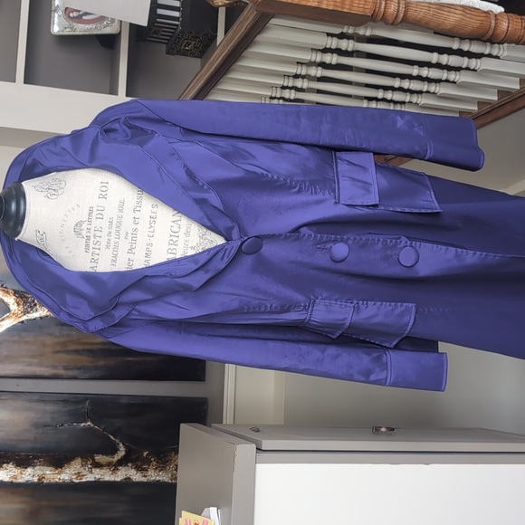 Joseph Ribkoff Women's Purple Coat P2P 24 Length 35 Excellent Condition - Picture 4 of 5